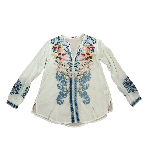 Floral Johnny Was Womens Blouse - Picture 3 of 12